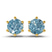 Six Prong Round Lab Diamond Stud Earrings