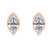 9ct Rose Gold Bezel Set Lab Diamond Stud Earrings