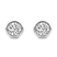 Platinum Bezel Set Lab Diamond Stud Earrings