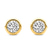10kt Yellow Gold Bezel Set Lab Diamond Stud Earrings