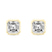 9ct Yellow Gold Bezel Set Lab Diamond Stud Earrings