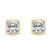 9ct Yellow Gold Bezel Set Lab Diamond Stud Earrings