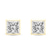 9ct Yellow Gold Bezel Set Lab Diamond Stud Earrings