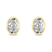 9ct Yellow Gold Bezel Set Lab Diamond Stud Earrings