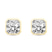 9ct Yellow Gold Bezel Set Lab Diamond Stud Earrings