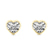 9ct Yellow Gold Bezel Set Lab Diamond Stud Earrings