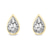 9ct Yellow Gold Bezel Set Lab Diamond Stud Earrings