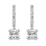 9ct White Gold Anaisa Dangling Lab Diamond Earrings