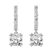 9ct White Gold Anaisa Dangling Lab Diamond Earrings