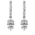 9ct White Gold Anaisa Dangling Lab Diamond Earrings