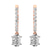 9ct Rose Gold Elara Dangling Lab Diamond Earrings