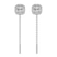 10kt White Gold Ivalyn Halo Lab Diamond Earrings