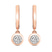 10kt Rose Gold Zuri Bezel Lab Diamond Earrings
