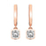 9ct Rose Gold Zuri Bezel Lab Diamond Earrings