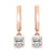 9ct Rose Gold Zuri Bezel Lab Diamond Earrings