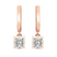 9ct Rose Gold Zuri Bezel Lab Diamond Earrings