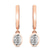 9ct Rose Gold Zuri Bezel Lab Diamond Earrings