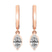 9ct Rose Gold Zuri Bezel Lab Diamond Earrings