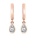 9ct Rose Gold Zuri Bezel Lab Diamond Earrings