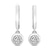 18kt White Gold Zuri Bezel Lab Diamond Earrings