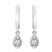 9ct White Gold Zuri Bezel Lab Diamond Earrings