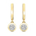 14kt Yellow Gold Zuri Bezel Lab Diamond Earrings