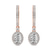 9ct Rose Gold Lyra Halo Lab Diamond Earrings