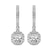 9ct White Gold Lyra Halo Lab Diamond Earrings