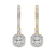 9ct Yellow Gold Lyra Halo Lab Diamond Earrings