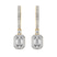 14ct Yellow Gold Lyra Halo Lab Diamond Earrings