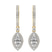 9ct Yellow Gold Lyra Halo Lab Diamond Earrings