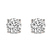 18kt Rose Gold Flora Four Prong Lab Diamond Stud Earrings