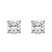 10kt Rose Gold Flora Four Prong Lab Diamond Stud Earrings