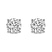 14kt White Gold Flora Four Prong Lab Diamond Stud Earrings