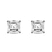 14kt White Gold Flora Four Prong Lab Diamond Stud Earrings