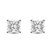 14kt White Gold Flora Four Prong Lab Diamond Stud Earrings