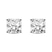 14kt White Gold Flora Four Prong Lab Diamond Stud Earrings