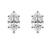 14kt White Gold Flora Four Prong Lab Diamond Stud Earrings