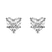 14kt White Gold Flora Four Prong Lab Diamond Stud Earrings