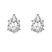 14kt White Gold Flora Four Prong Lab Diamond Stud Earrings