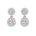 10kt Rose Gold Sasha Double Halo Lab Diamond Earrings