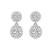 10kt White Gold Sasha Double Halo Lab Diamond Earrings