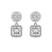 9ct White Gold Sasha Double Halo Lab Diamond Earrings
