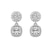 9ct White Gold Sasha Double Halo Lab Diamond Earrings