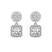 9ct White Gold Sasha Double Halo Lab Diamond Earrings