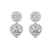 9ct White Gold Sasha Double Halo Lab Diamond Earrings