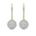 10kt Yellow Gold Freyde Double Halo Lab Diamond Earrings
