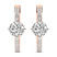 14kt Rose Gold Moonlight Glow Elongated Lab Diamond Hoop Earrings