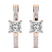 14ct Rose Gold Moonlight Glow Elongated Lab Diamond Hoop Earrings