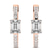 18ct Rose Gold Moonlight Glow Elongated Lab Diamond Hoop Earrings